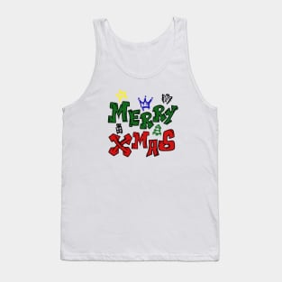 Merry Xmas Graffiti Spray Paint Tank Top